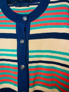 Striped Knit Cardigan