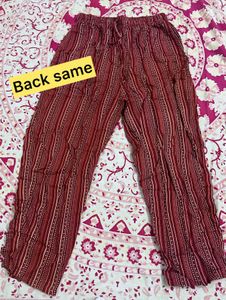 Striped Green Cotton Pants
