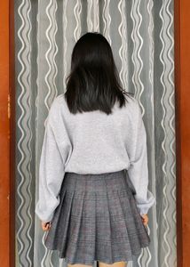 Checkered Pleated Skirt
