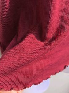 Burgundy Puff Sleeve Top