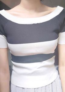 Striped Boat Neck Top