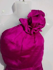 ONE SHOULDER SILK DRESS