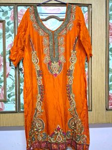 Orange Pink salwar Suit