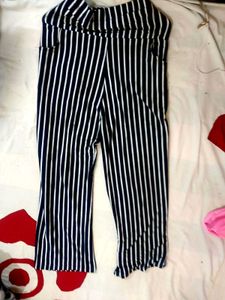 Striped High-Waisted Trousers