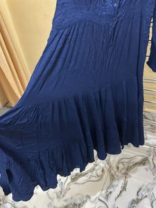 Price Drop Zudio Navy Blue Full Length Flared Gown