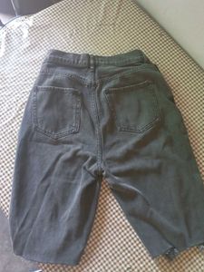 Distressed Denim Bermuda Shorts