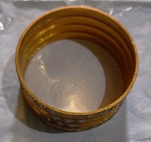Sterling Silver Gold-Plated Bangle Set (Pack of 4)