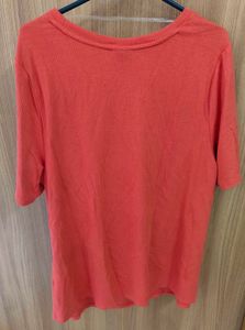 Ava&amp;Viv Slim Fit Short Sleeve Ribbed T Shirt