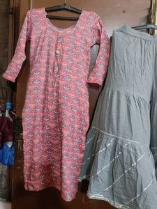 Printed Kurta Sharara Set
