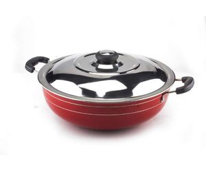 Non-stick Deep Kadai With Steel Lid