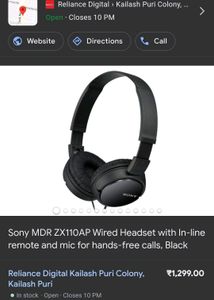 Sony WIRED HEADPHONES NEW