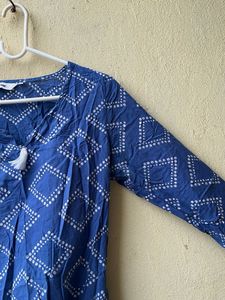 Beautiful 😍 Blue Printed Kurta ❤️