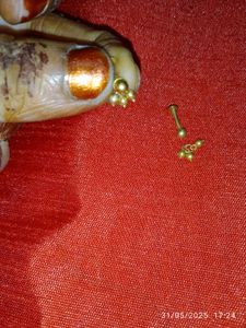 18 cr. Gold Stud Earrings.