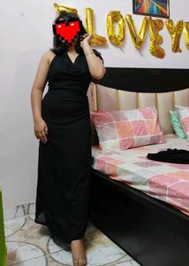 Cowl Neck Black Dress