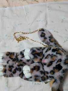 beautiful sling animal print beg