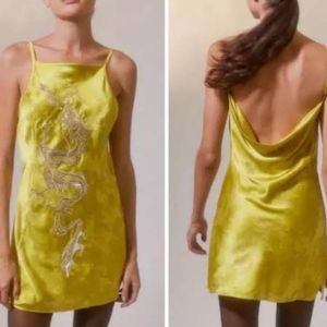 Yellow Dragon Slip Dress(New unused)