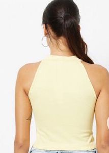 Yellow Ribbed Tank Top