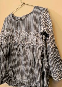 Striped Bell Sleeve Top