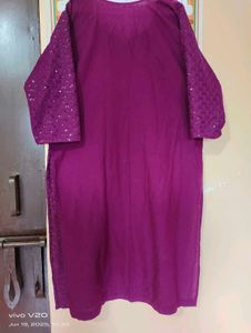 Purple Embellished Tunic