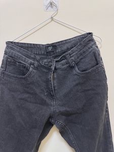 Distressed black jeans