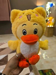 Cute Duck Plushie with Bear Hoodie