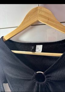 Black H&amp;M Sheer Top