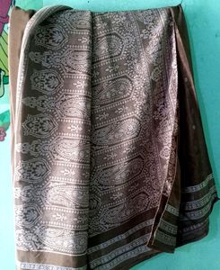 💥Sale Price Hour Deal 💥Brown Mettalic Saree