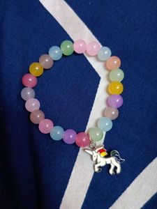 Unicorn Charm Beaded Bracelet