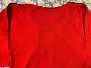 Red Button Detail Top