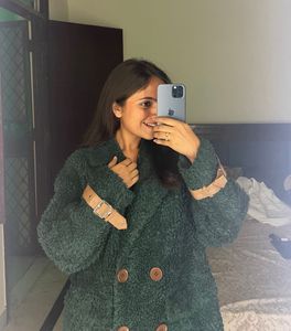 Cozy Green Faux Fur Coat