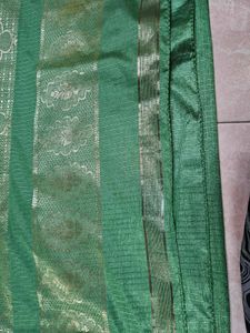 Green Polyester Saree