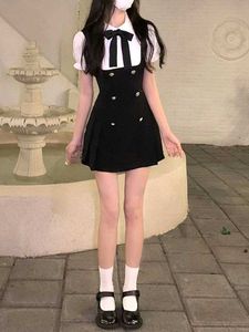 y2k cute black bottom dress