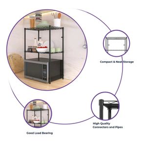 2 Shelf Metal Kitchen Rack Microwave Oven Stand