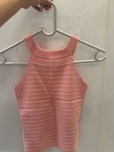 Peach Halter Neck Top