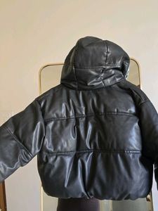 Zara Black Faux Leather Jacket