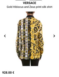 Versace Gold Hibiscus &amp; Zeus Silk Shirt