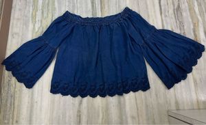 Denim Off-Shoulder Top