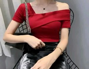 Maroon Crop Top