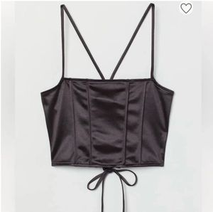 H&M Satin Crisscross Top 😭❤️
