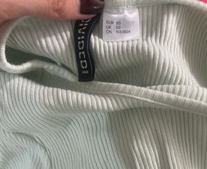 Mint Green Ribbed Top