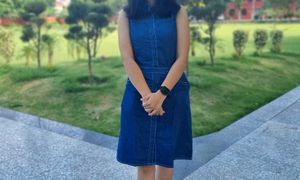 Navy Blue Shirt Dress
