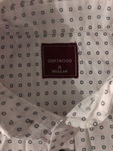 Men&#39;s White Patterned Shirt