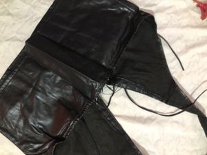 SHIEN black Leather Criss Cross Top🎀