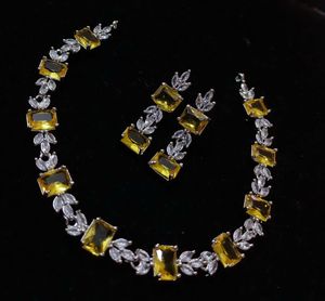 Cz Necklace Amd Earrings Set