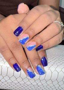 Blue Marble Nail Set