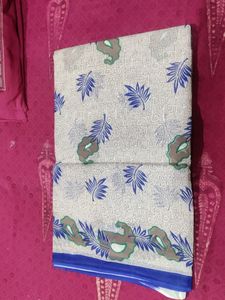 Pure Cotton Saree With Blouse Piece