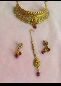 Gold-Tone Indian Jewelry Set