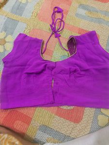 Elegant Purple Embroidered Saree