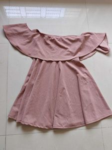 Pink Off-Shoulder Dress