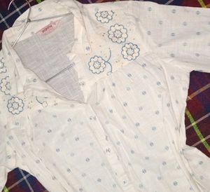 Vintage Floral Embroidered Top